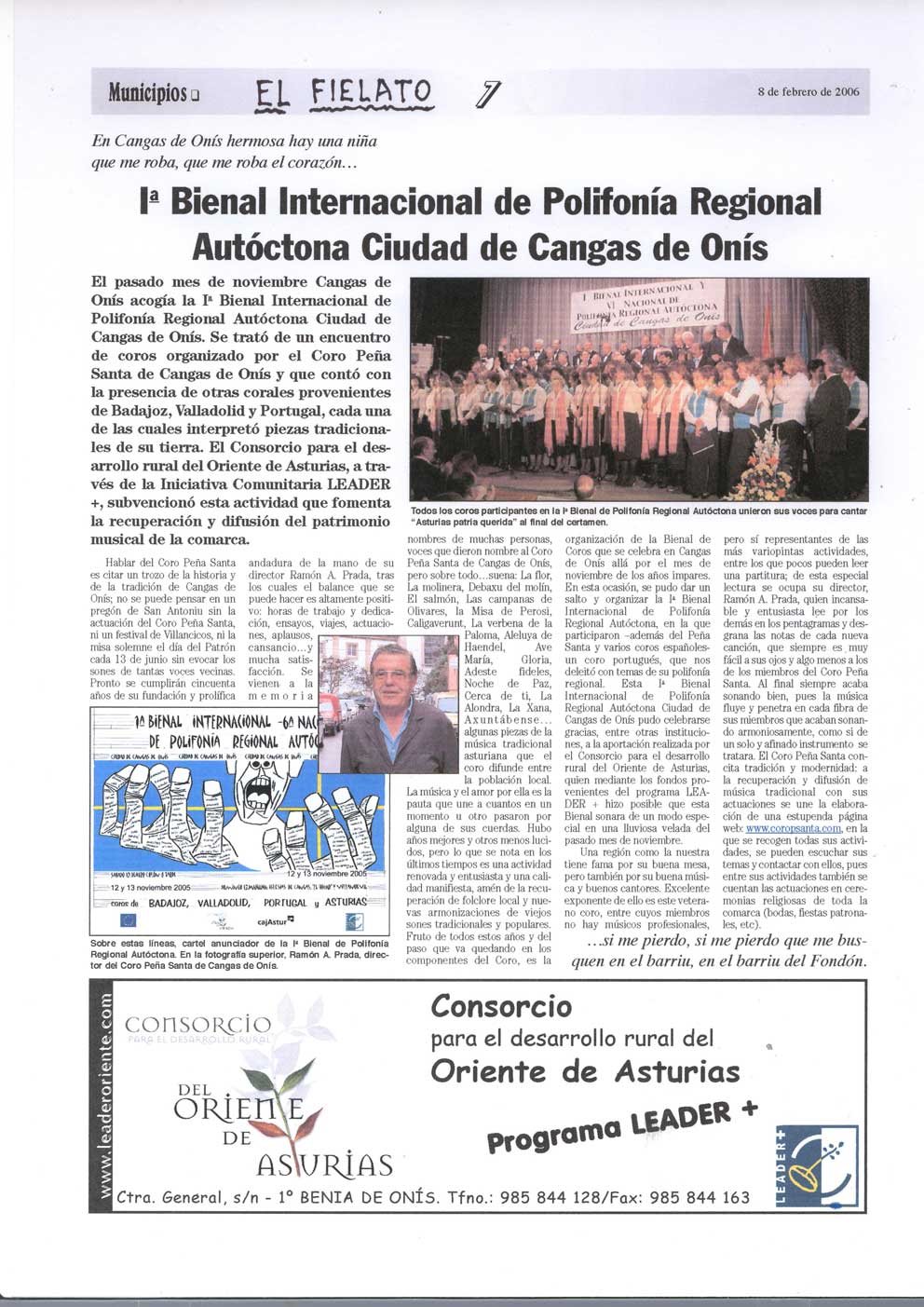 1ª Bienal Internacional de Polifonía Regional Autóctona “Ciudad de Cangas de Onís”