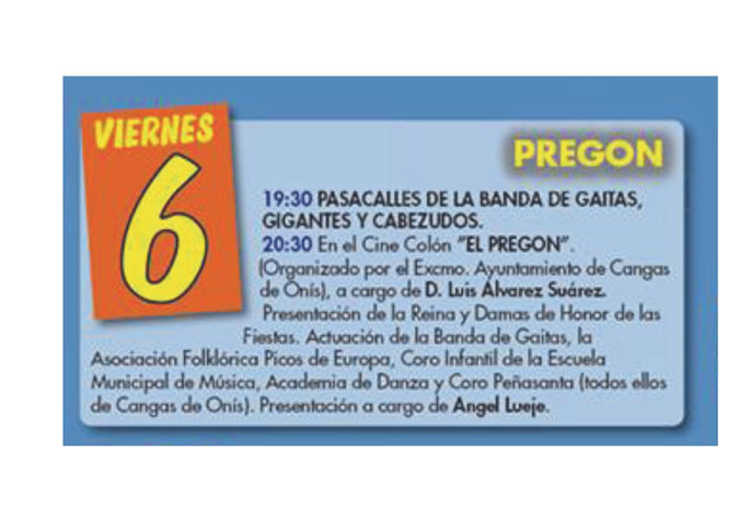 PREG&Oacute;N FIESTAS DE SAN ANTONIU 2014