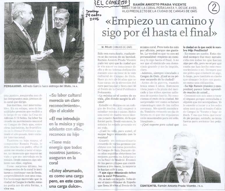 Recorte en El Comercio, página 2