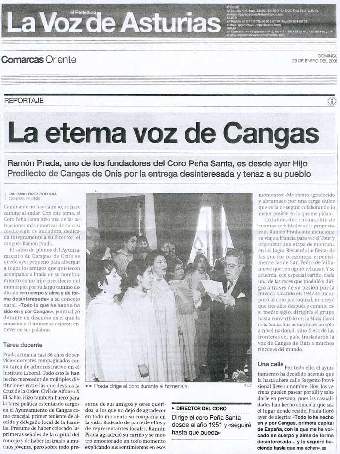 Recorte en La Voz de Asturias