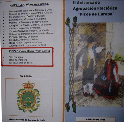 II Aniversario Agrupación Folclórica "Picos de Europa" de Cangas de Onís