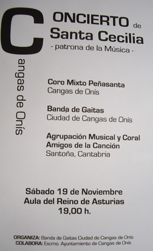 Concierto de SANTA CECILIA organizado por la Banda de gaitas canguesa. (Cartel.jpg)