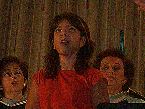 Mari-Pili canta en el Peña Santa