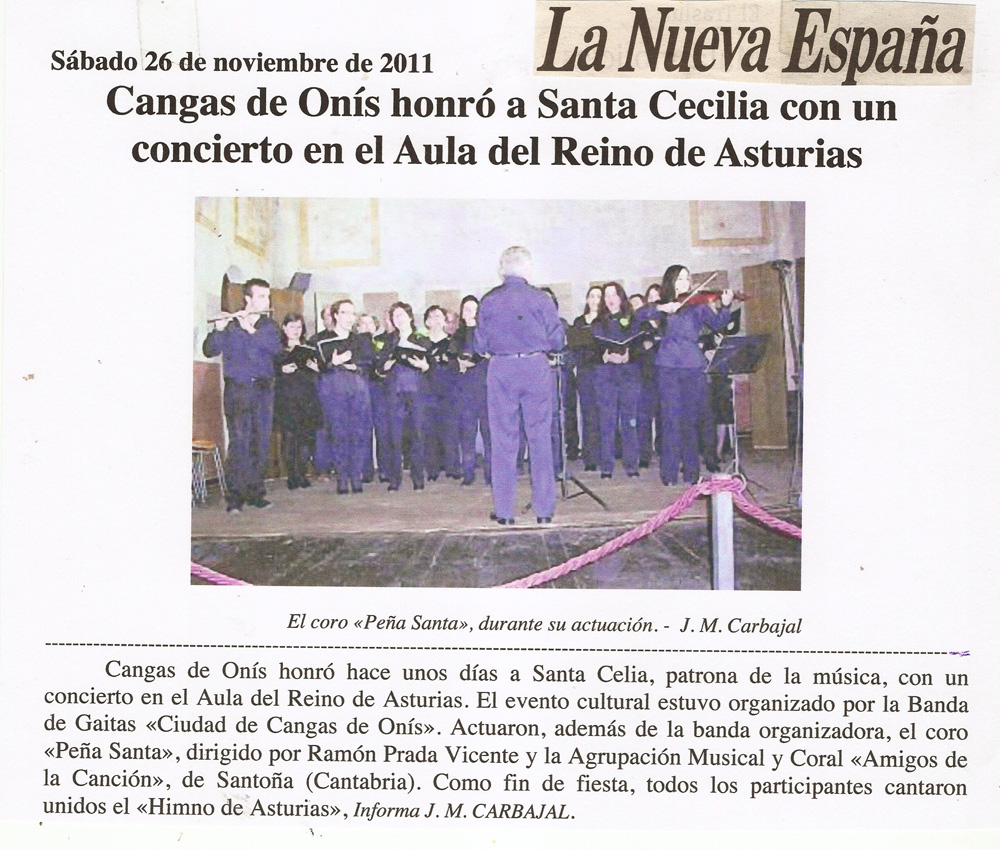 Concierto de SANTA CECILIA organizado por la Banda de gaitas canguesa.