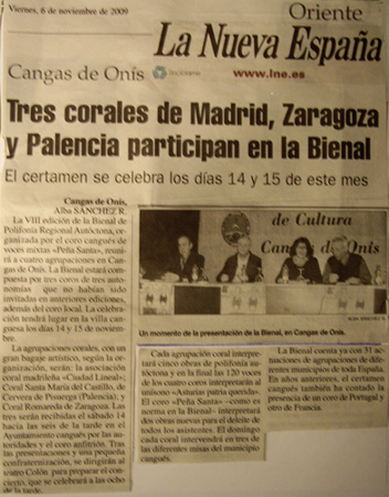 PRESENTACIÓN de la 8ª BIENAL (Coro Mixto 